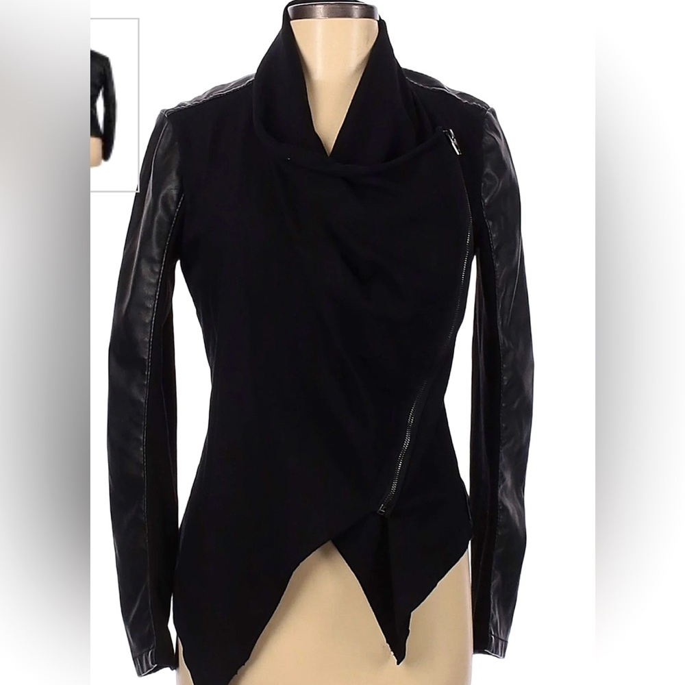 BlankNYC Faux Leather Jacket Asymmetric Zipper XS